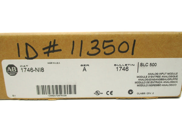 ALLEN BRADLEY 1746-NI8 SER. A F/W 1.0 NSMP