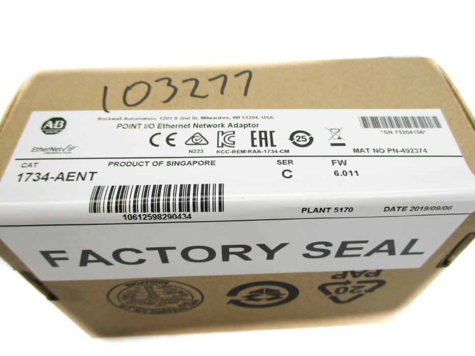 ALLEN BRADLEY 1734-AENT SER. C F/W 6.011 DATE: 2019 NSFS