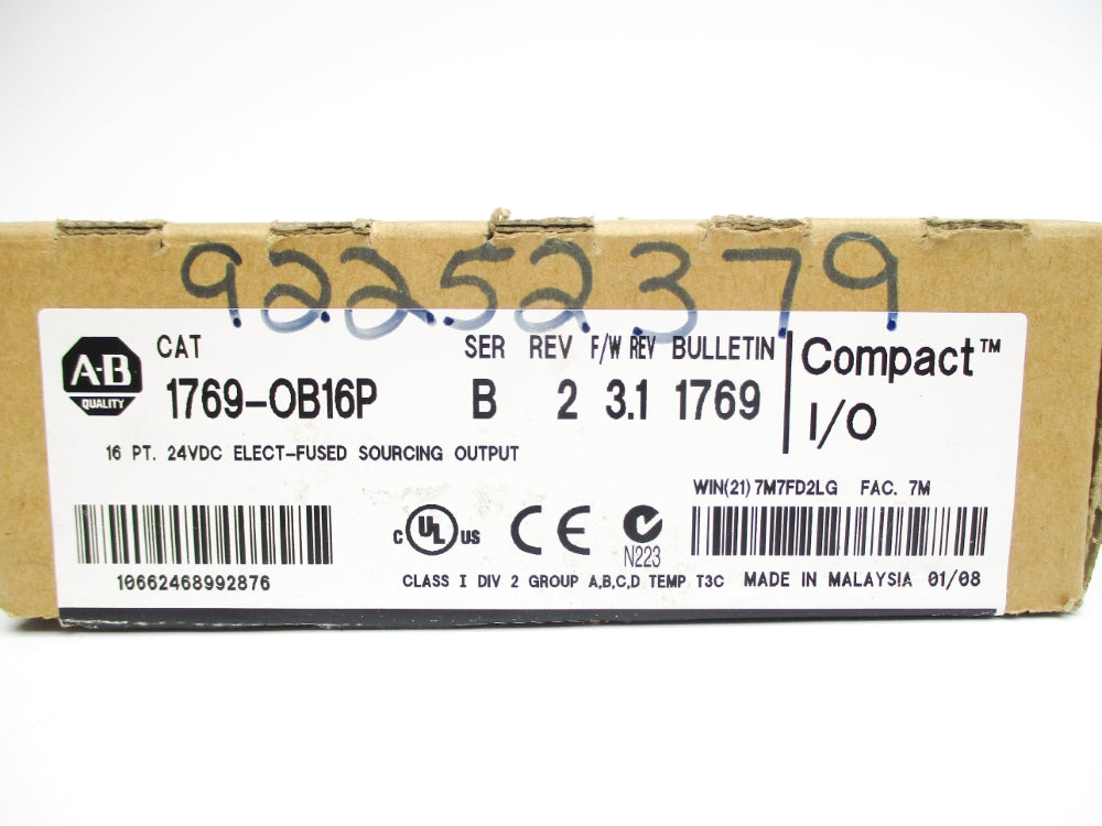 ALLEN BRADLEY 1769-OB16P SER. B F/W 3.1 NSMP