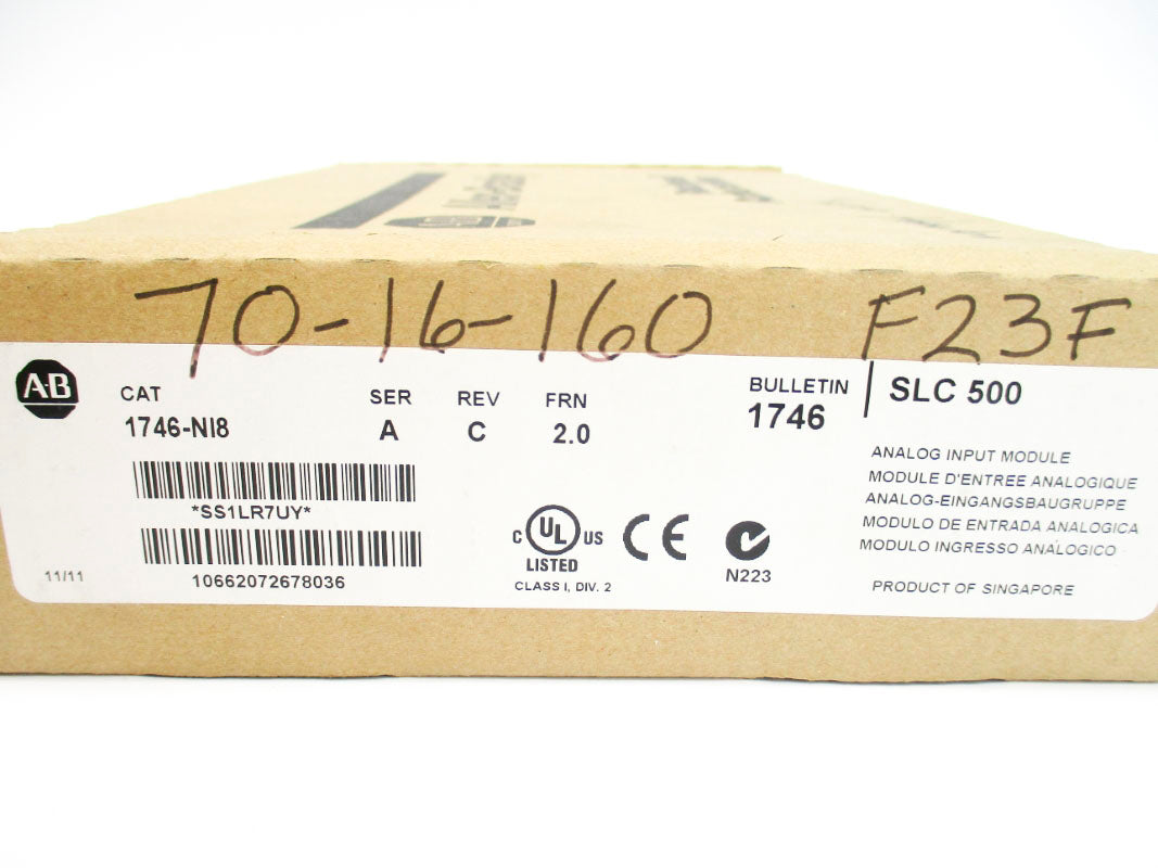 ALLEN BRADLEY 1746-NI8 SER. A F/W 2.0 NSFS