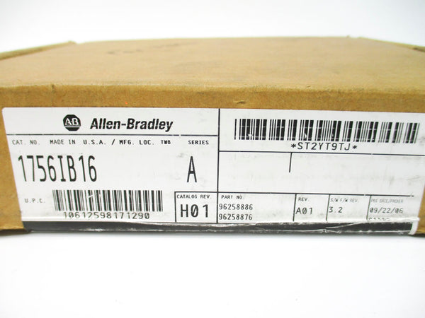 ALLEN BRADLEY 1756-IB16 SER. A F/W 3.2 DATE: 2006 NSFS