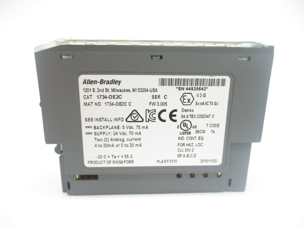 ALLEN BRADLEY 1734-OE2C SER. C F/W 3.005 24VDC NSMP