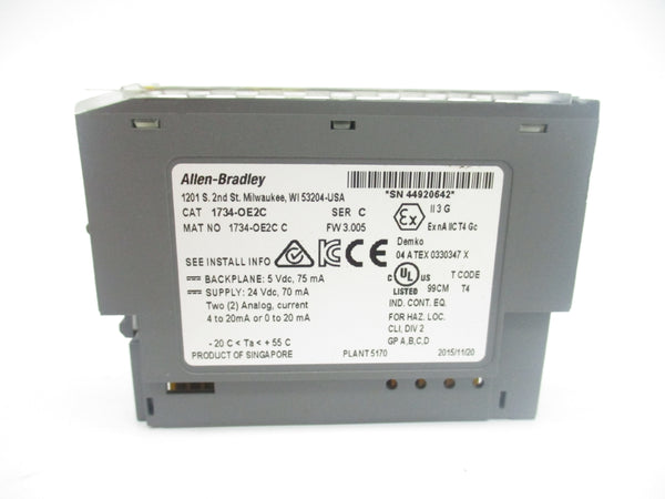 ALLEN BRADLEY 1734-OE2C SER. C F/W 3.005 24VDC NSMP