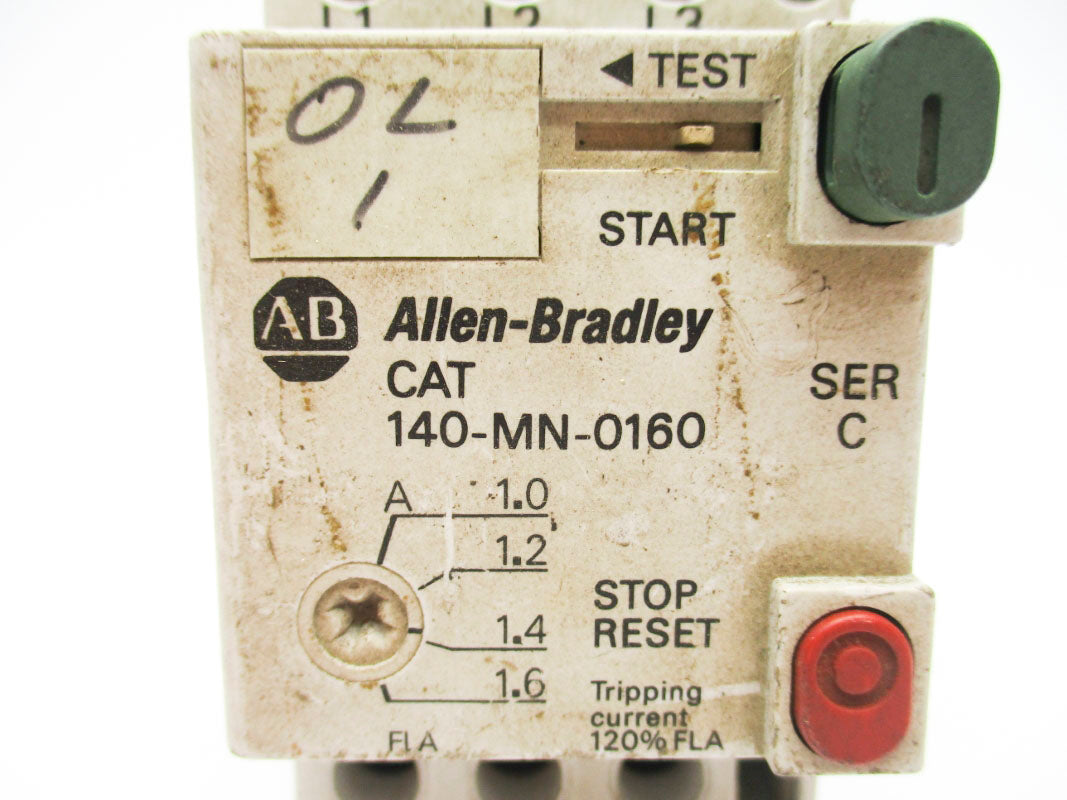 ALLEN BRADLEY 140-MN-0160 SER. C 690V 1.0-1.6A UNMP