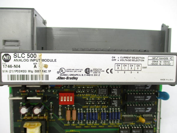 ALLEN BRADLEY 1746-NI4 SER. A 10VDC (NO DOOR/TERMINAL) UNMP