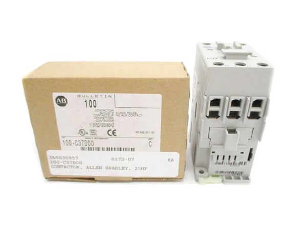 ALLEN BRADLEY 100-C37D00 SER. C 110/120V 37A (BR/WH) NSMP