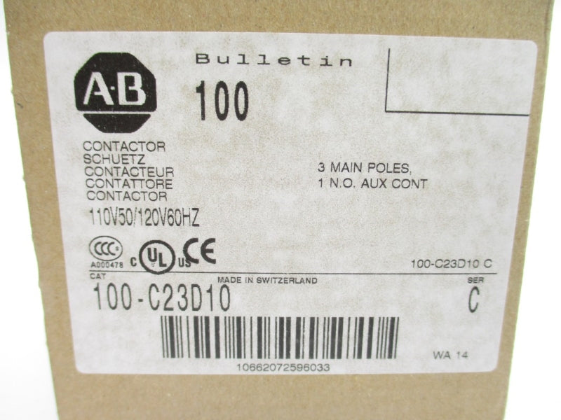 ALLEN BRADLEY 100-C23D10 SER. C 110/120V 32A (BR/WH) NSMP