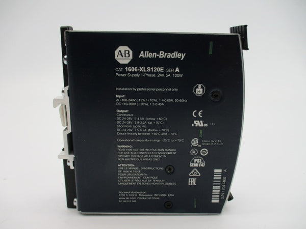 ALLEN BRADLEY 1606-XLS120E SER. A 100-240VAC 1.4-0.65A NSMP