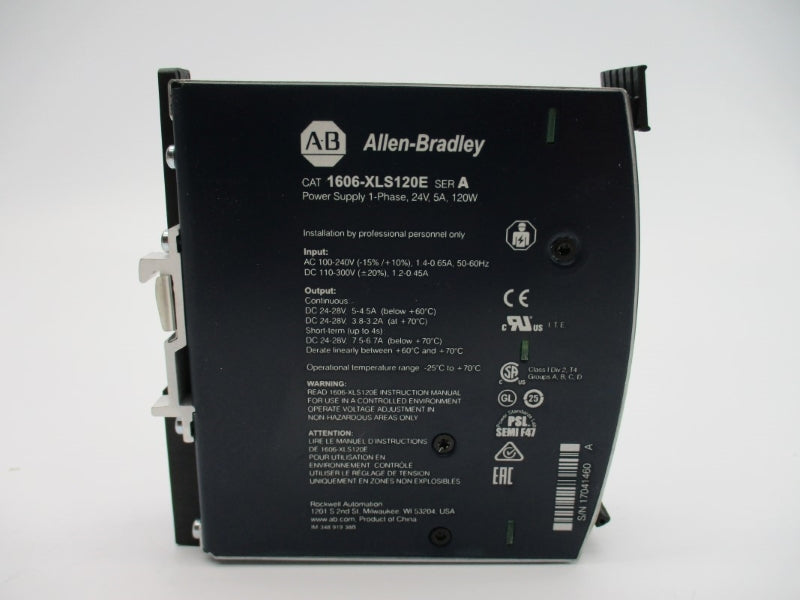 ALLEN BRADLEY 1606-XLS120E SER. A 100-240VAC 1.4-0.65A NSMP