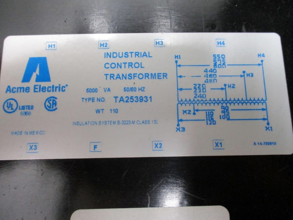 ACME ELECTRIC TA253931 480V NSNP