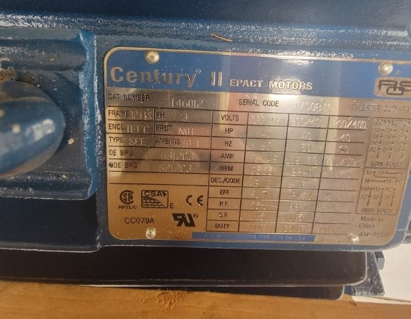 A.O.SMITH 40HP 342TS FRAME 3535 RPM T46012 200-230/460V 105.31-96.00/48.00A NSMP