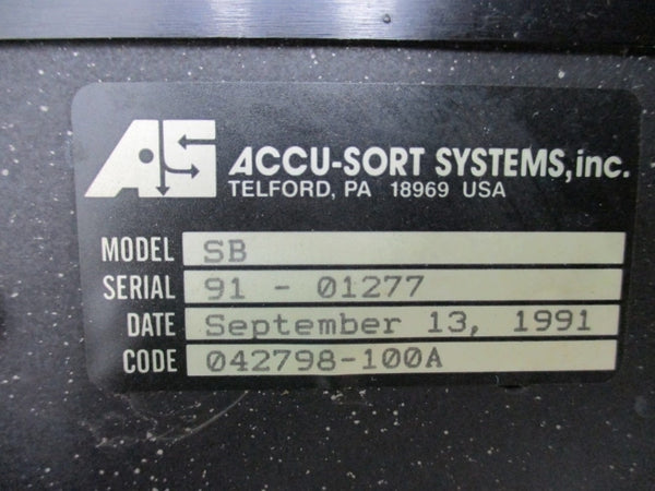 ACCU-SORT SYSTEMS SB 042798-100A UNMP