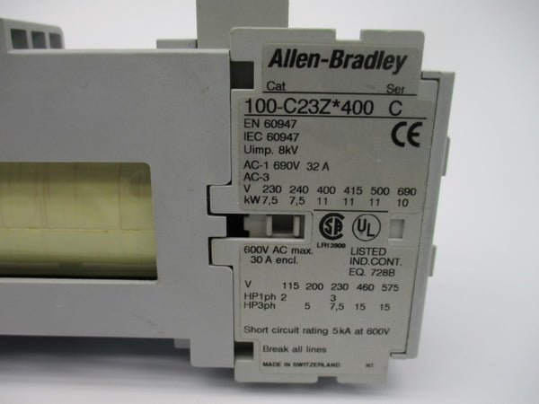 ALLEN BRADLEY 100-C23ZJ400 SER. C 24VDC 32A NSNP