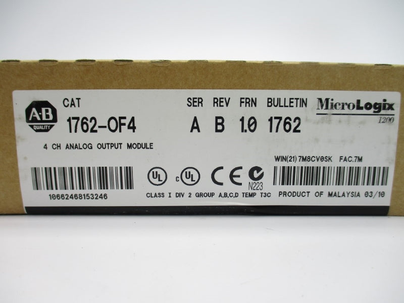 ALLEN BRADLEY 1762-OF4 SER. A F/W 1.0 NSFS