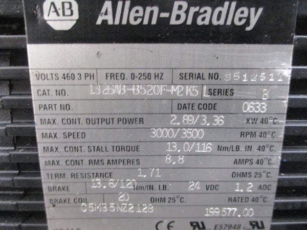 ALLEN BRADLEY 1326AB-B520F-M2K5L SER. B 24VDC 8.8A (AS PICTURED) NSNP