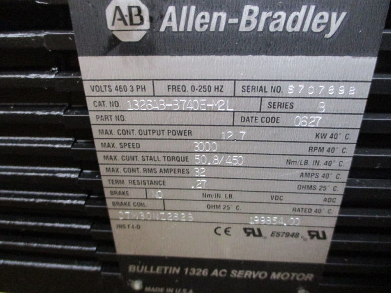 ALLEN BRADLEY 1326AB-B740E-M2L SER. B 32A NSMP