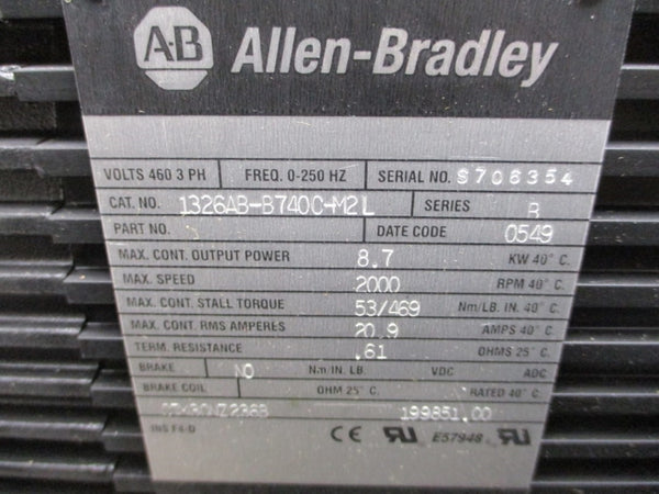 ALLEN BRADLEY 1326AB-B740C-M2L SER. B 20.9A NSNP