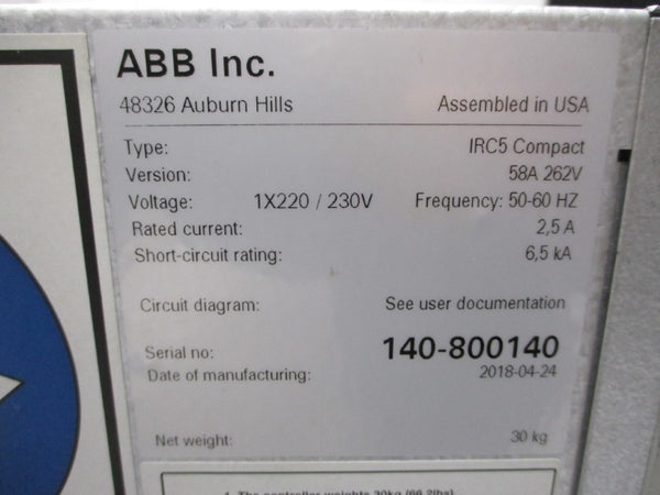 ABB IRC5 COMPACT 262V 58A NSNP