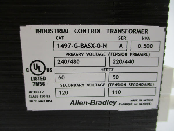 ALLEN BRADLEY 1497-G-BASX-0-N SER. A 240/480V (BR/WH) NSMP