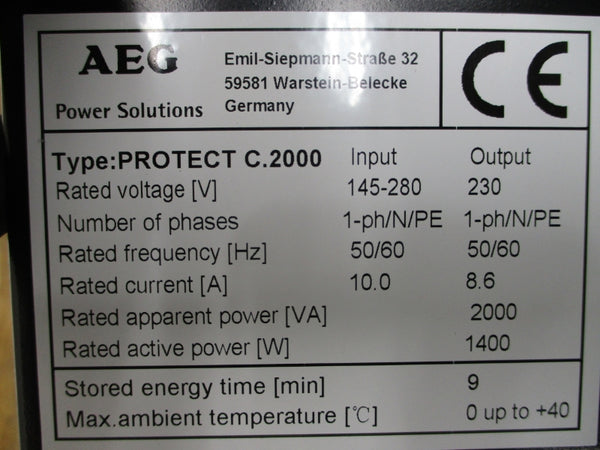 AEG PROTECT C.2000 145-280V 10.0A NSMP
