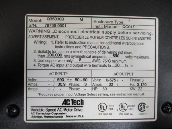 AC TECH Q35030B 590VAC 32A NSMP