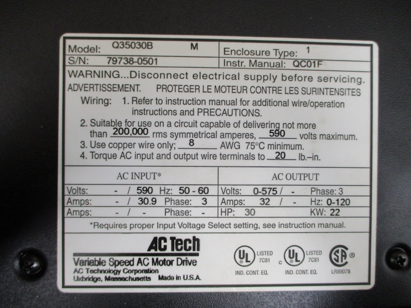 AC TECH Q35030B 590VAC 32A NSMP