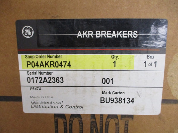 GENERAL ELECTRIC AKR-10D-100 635VAC 400A NSMP