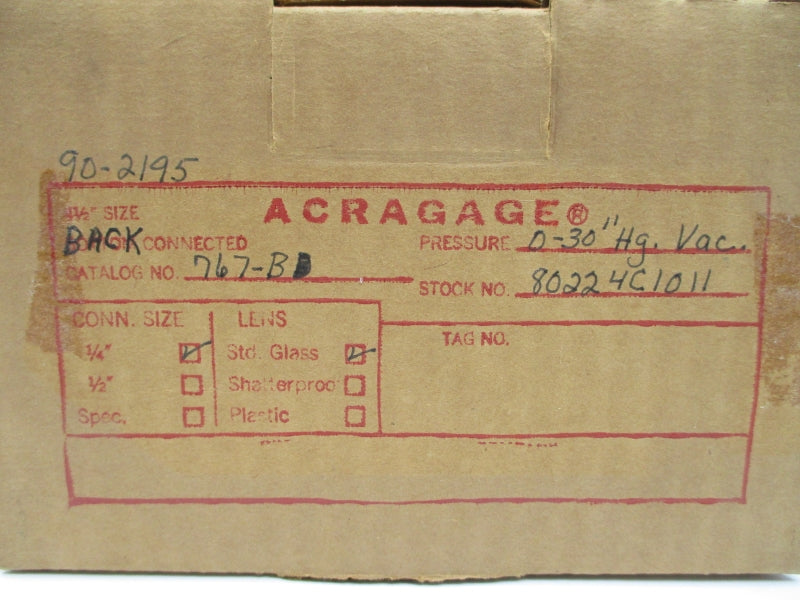 ACRAGAGE 767-B 0-30"HGVAC 1/4" NSMP