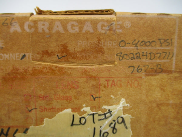 ACRAGAGE 80224D7711 767-B 0-4000PSI NSMP
