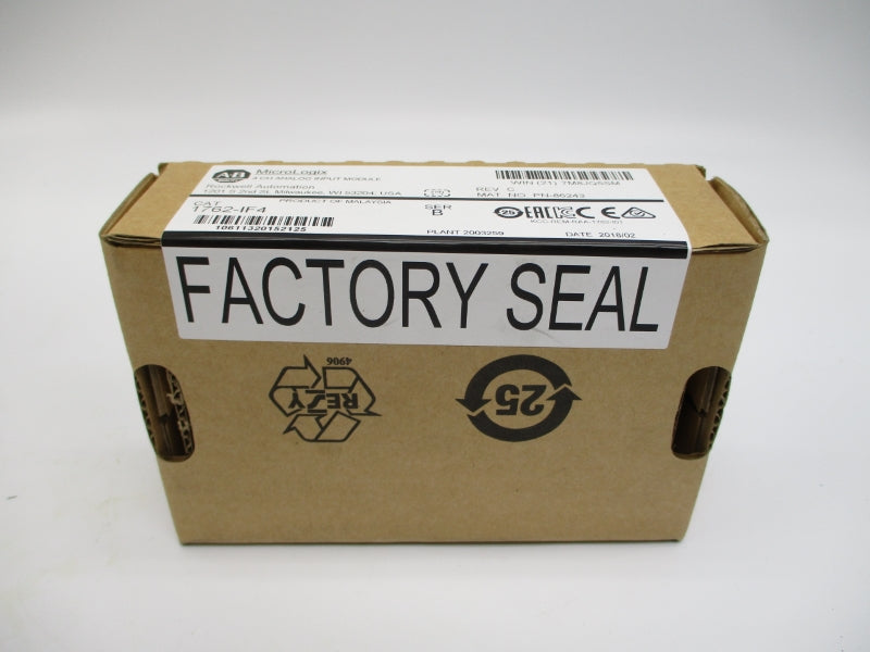 ALLEN BRADLEY 1762-IF4 SER. B DATE: 2018 NSFS