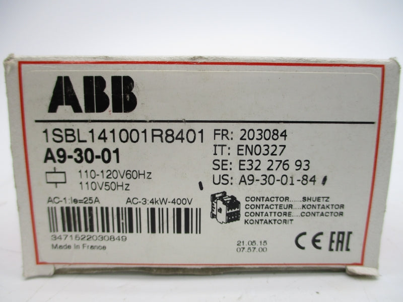 ABB 1SBL141001R8401 A9-30-01-84 110-120V 25A NSMP