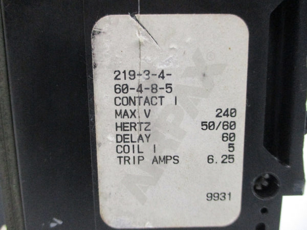 AIRPAX 29-3-4-60-4-8-5 240V 6.25A NSNP