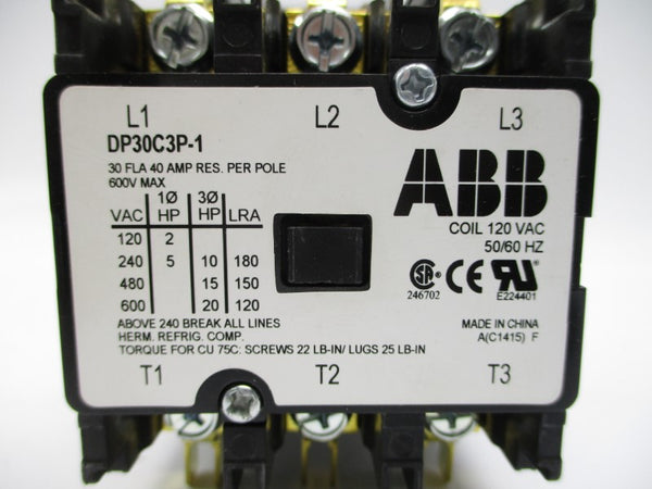 ABB DP30C3P-1 120VAC 30A NSMP
