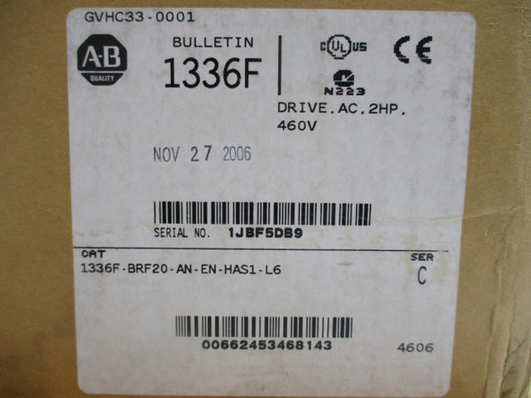 ALLEN BRADLEY 1336F-BRF20-AN-EN-HAS1-L6 SER. C 380/480V 4.8A NSMP