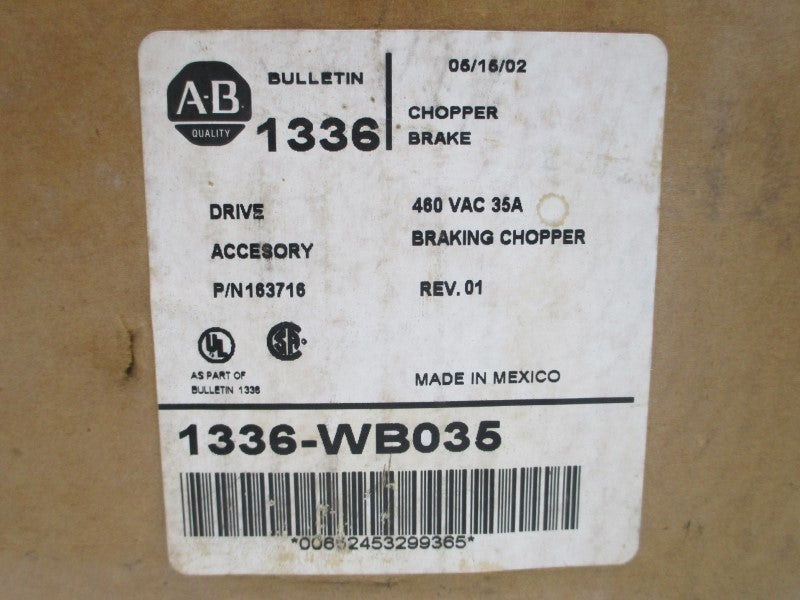 ALLEN BRADLEY 1336-WB035 SER. A 460VAC 35A NSMP