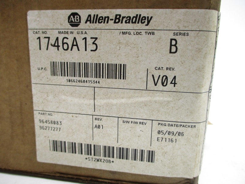 ALLEN BRADLEY 1746-A13 SER. B DATE: 2006 NSFS