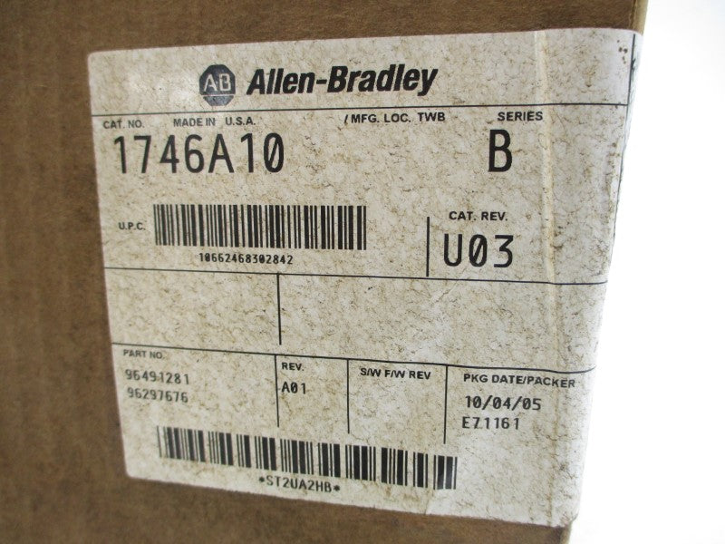 ALLEN BRADLEY 1746-A10 SER. B DATE: 2005 NSFS