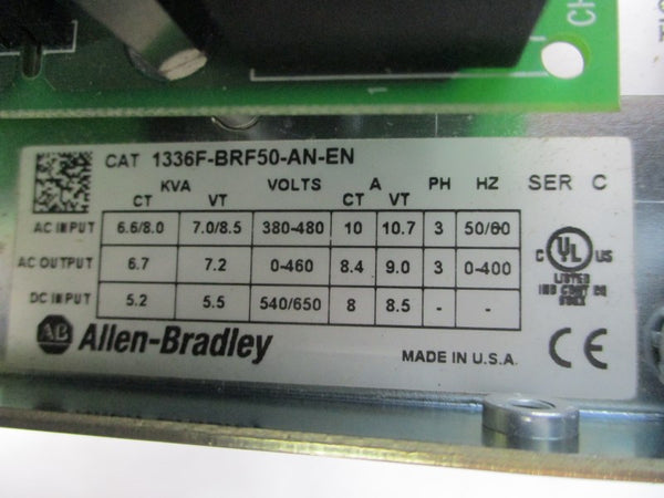 ALLEN BRADLEY 1336F-BRF50-AN-EN SER. C 380-480VAC 10.7A REMAN