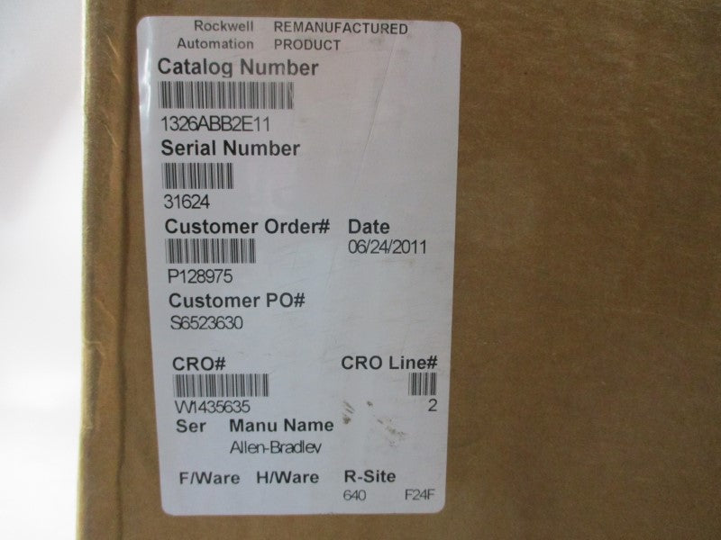 ALLEN BRADLEY 1326AB-B2E-11 16.4A REMAN