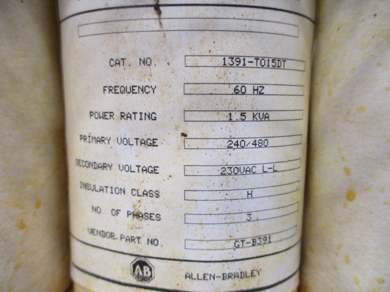 ALLEN BRADLEY 1391-T015DT 240/480V NSMP