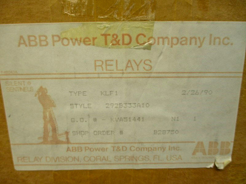 ABB KLF-1 292B333A10 125VDC 5A NSMP