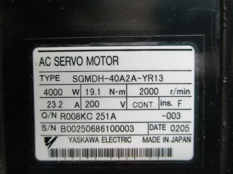 YASKAWA SGMDH-40A2A-YR13 200V 23.2A NSMP