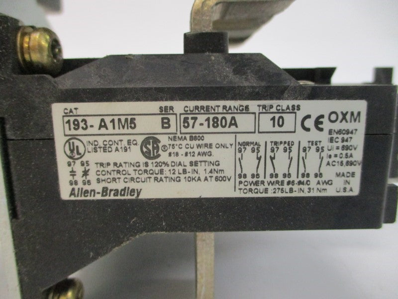 ALLEN BRADLEY 100-B180ND3 SER. B 110/120V 180A UNMP