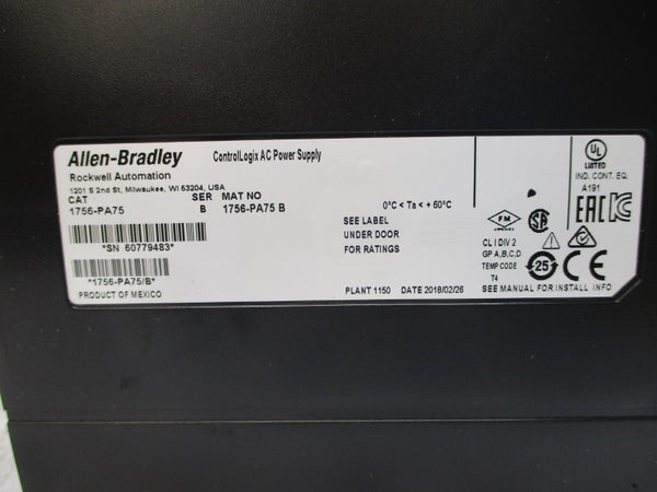 ALLEN BRADLEY 1756-PA75 SER. B (AS PICTURED) NSMP