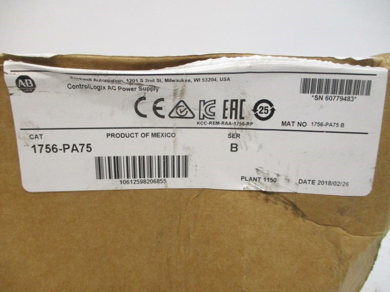 ALLEN BRADLEY 1756-PA75 SER. B (AS PICTURED) NSMP
