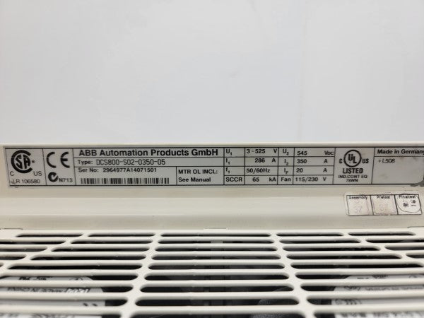 ABB DCS800-S02-0350-05 NSNP