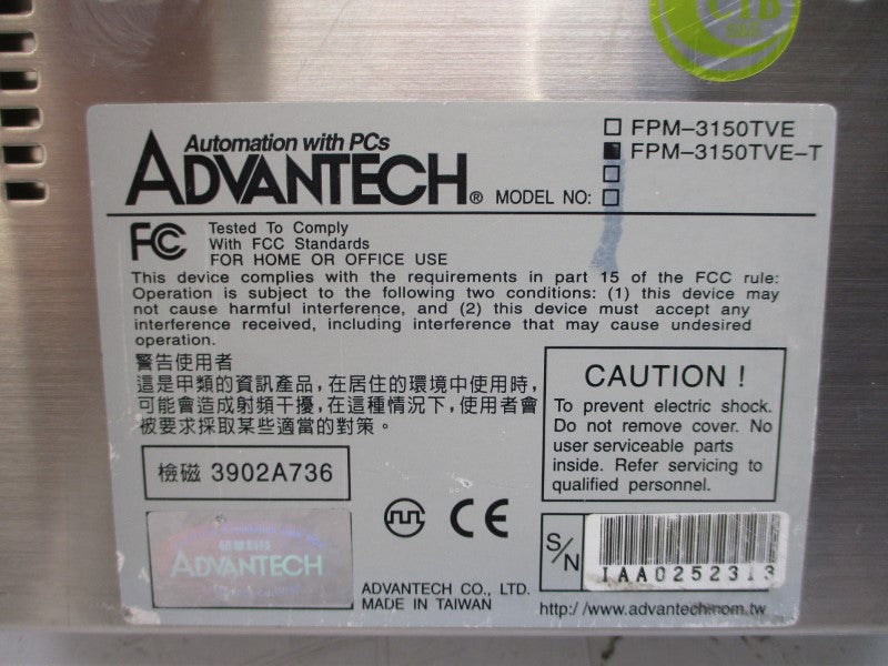 ADVANTECH FPM-3150TVE-T UNMP