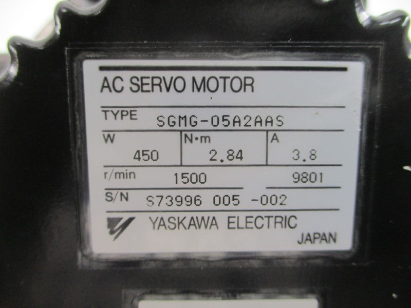 YASKAWA ELECTRIC SGMG-05A2AAS 3.8A NSNP