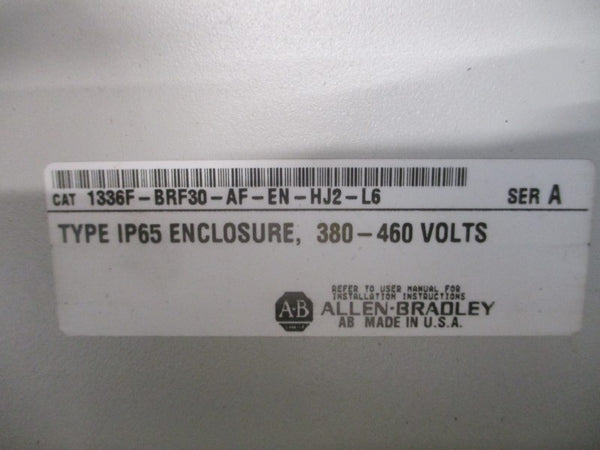 ALLEN BRADLEY 1336F-BRF30-AN-EN-L6 SER. A 380/480VAC 6.4/7.2A NSNP