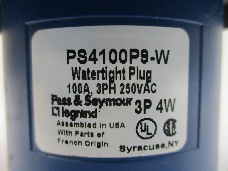 PASS & SEYMOUR PS4100P9-W 250VAC 100A NSNP